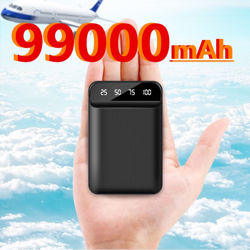 Mini Power Bank 99000Mah Snel Opladen Power Bank 99000Mah Draagbare Externe Batterij Oplader Voor Iphone Xiaomi
