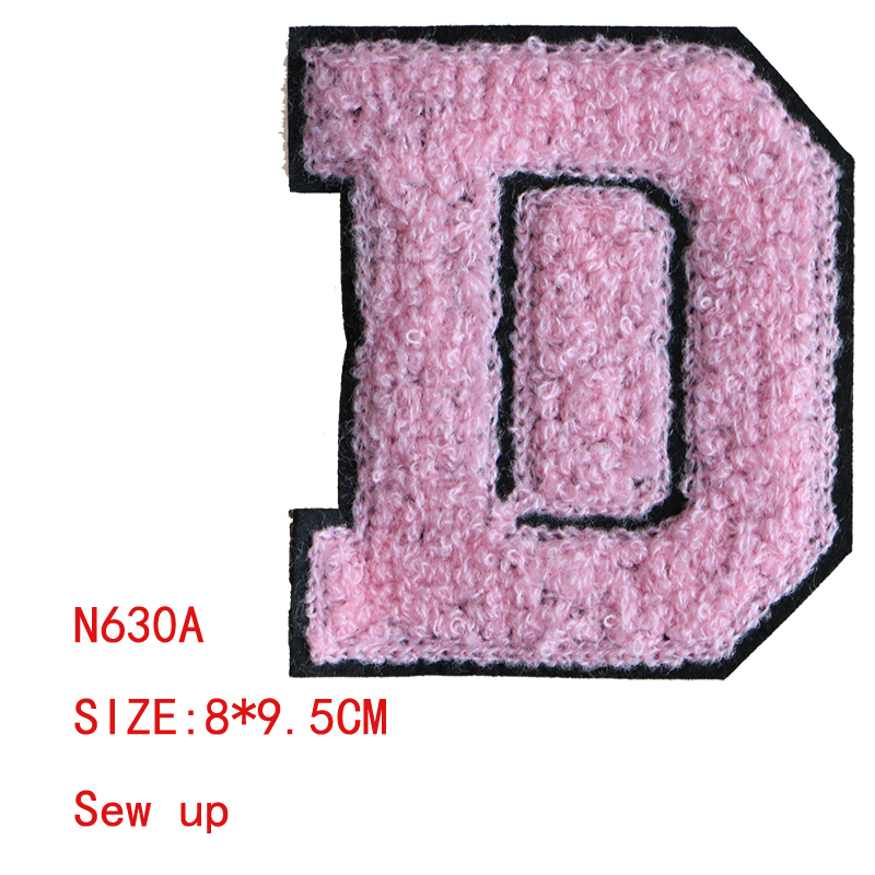1 Stck Ziffer, Englisch buchstaben Handtuch stickerei Symbol Eisen auf Patch für Kleidung DIY Streifen Kleidung Patchwork Brauch Abzeichen: N630A