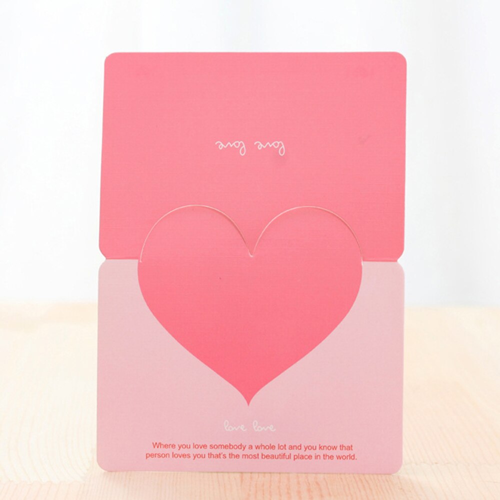 10pcs/bag Mixed Color LOVE Heart Shape Greeting Card Valentine's Day Card Wedding Invitations Card ChristmasThank Cards: style 5