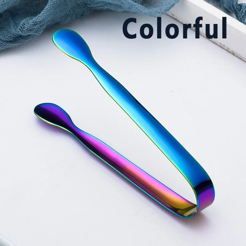 Pinza de hielo de acero inoxidable para pan, comida, Clip para barbacoa, abrazadera para hielo, barra de herramientas, accesorios de cocina, 10,8 cm: Multicolor