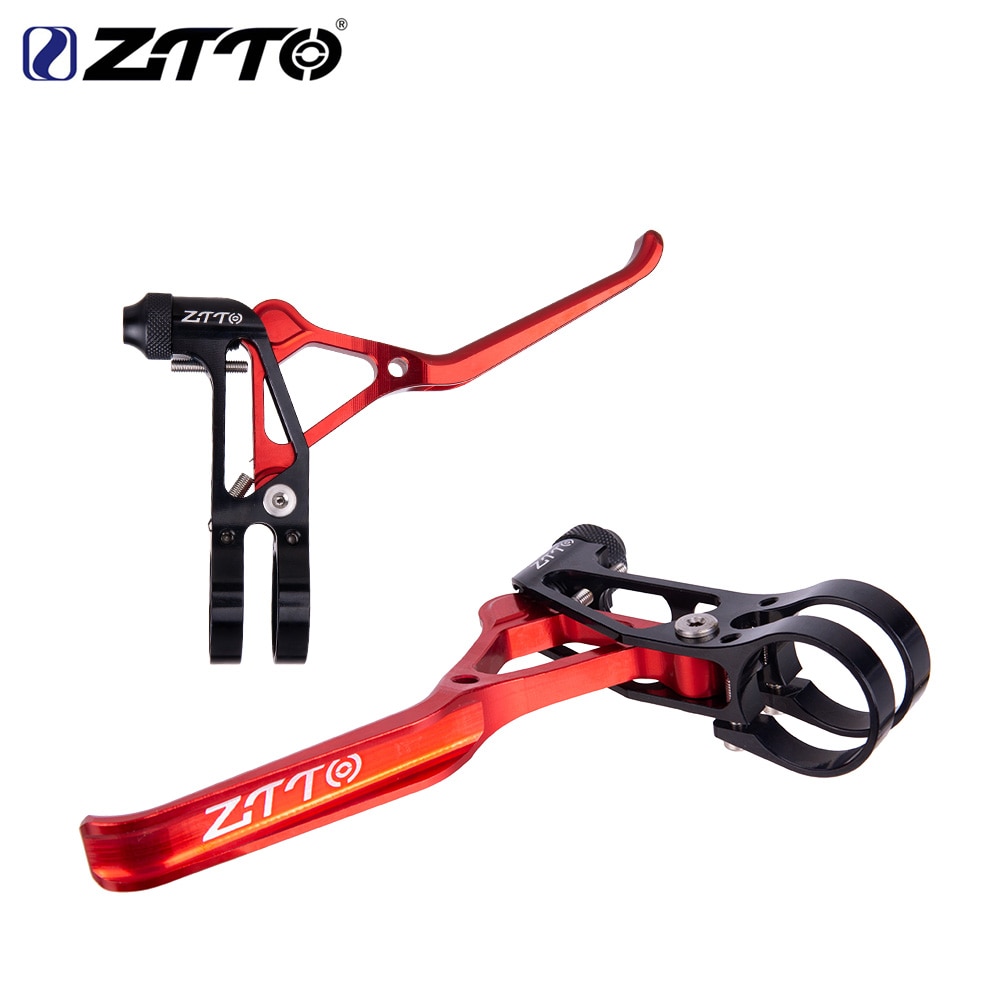 ZTTO 1 Pair Aluminum Bicycle Brakes V Brake Levers Brake Capliers Handle Mountain Cycling 2finger MTB Bike BMX V-Brake 4 Colors