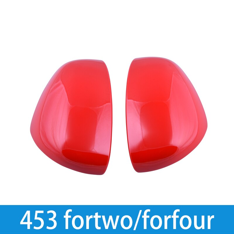 Cubierta de espejo lateral de fibra de carbono, accesorios de estilo de coche para Smart 453 Forfour Fortwo: Rojo