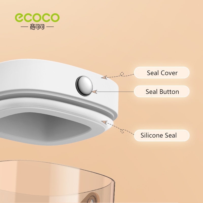 ECOCO Airtight Food Storage Container Portable Sealed Jar with Handle BPA-Free Stackable Food Canisters for Pantry Organizer