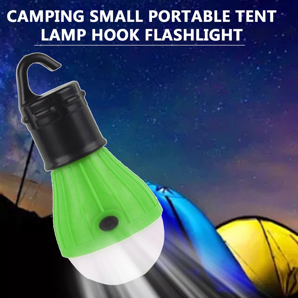 Mini bærbar lanterntelt lys ledet pære vandtæt hængende krog lommelygte til camping