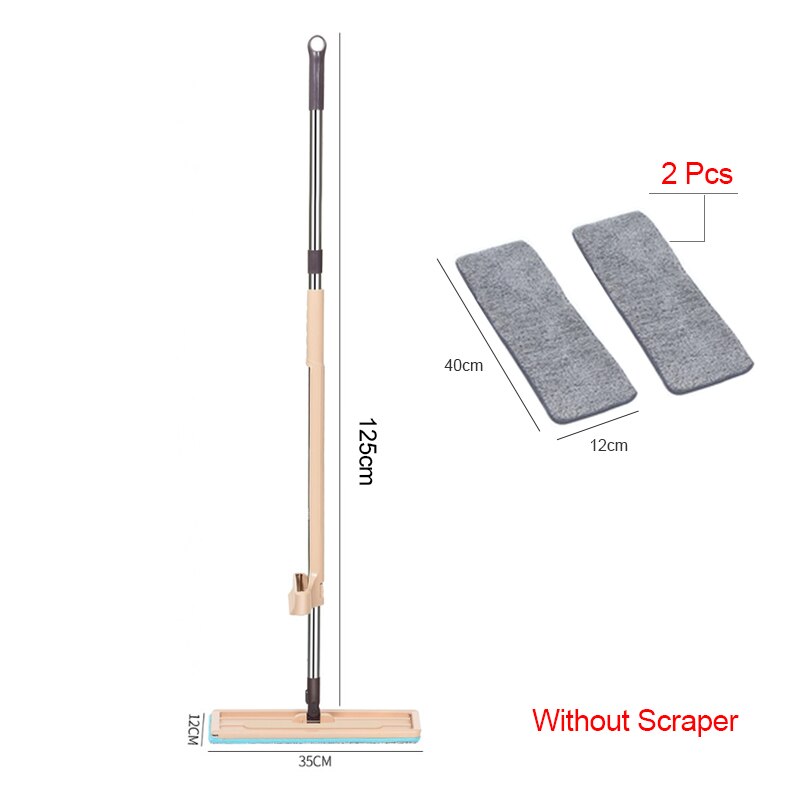 Flat Squeeze Mop Household floor tile mop flat Household floor tile mop flat dry and wet lazy flat mop: G340642