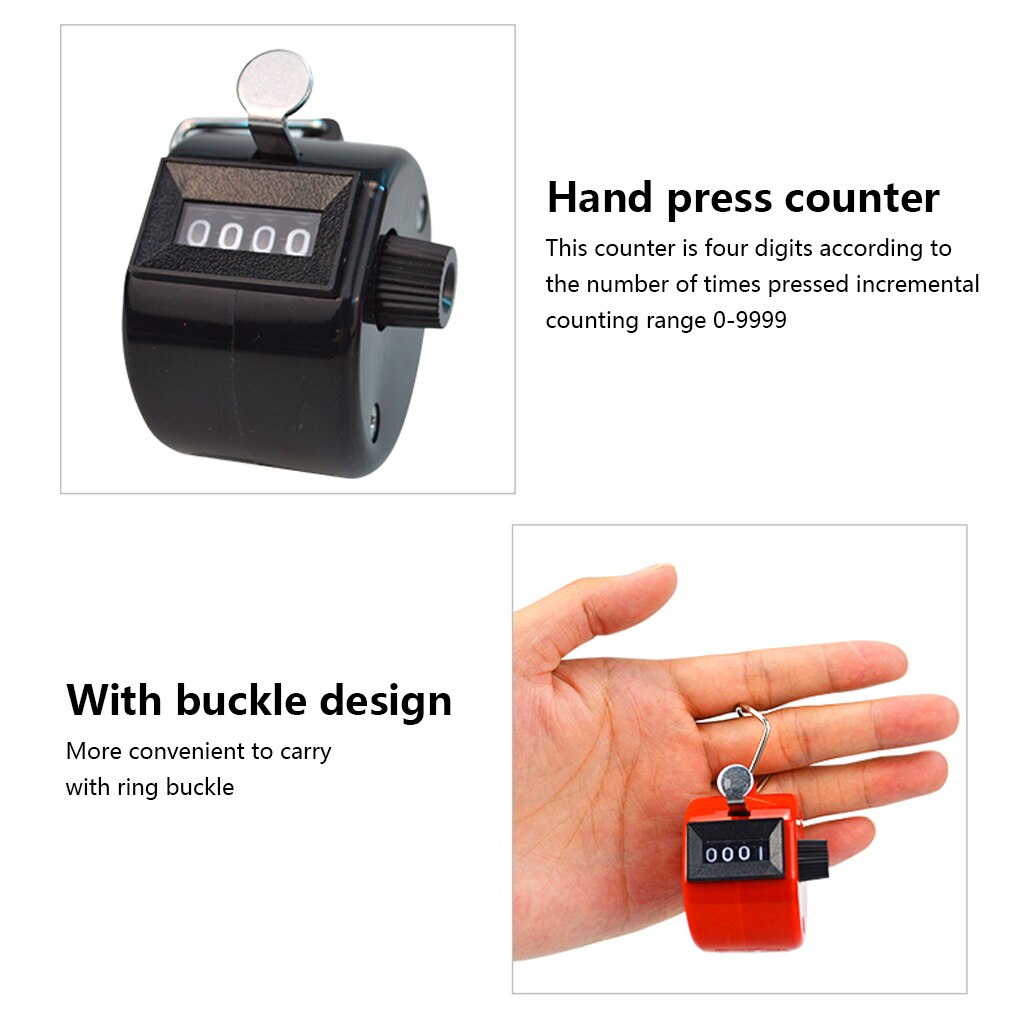 8Pcs 0-9999 Digital 4-bit Counter Mini Manual Counters Team Match School Competition Football Basketball Counting Device