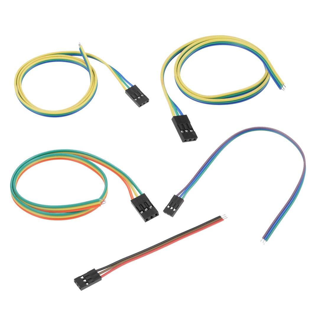 uxcell Breadboard Jumper Wires 3-Pin Female To Tined Tip Cable for Arduino