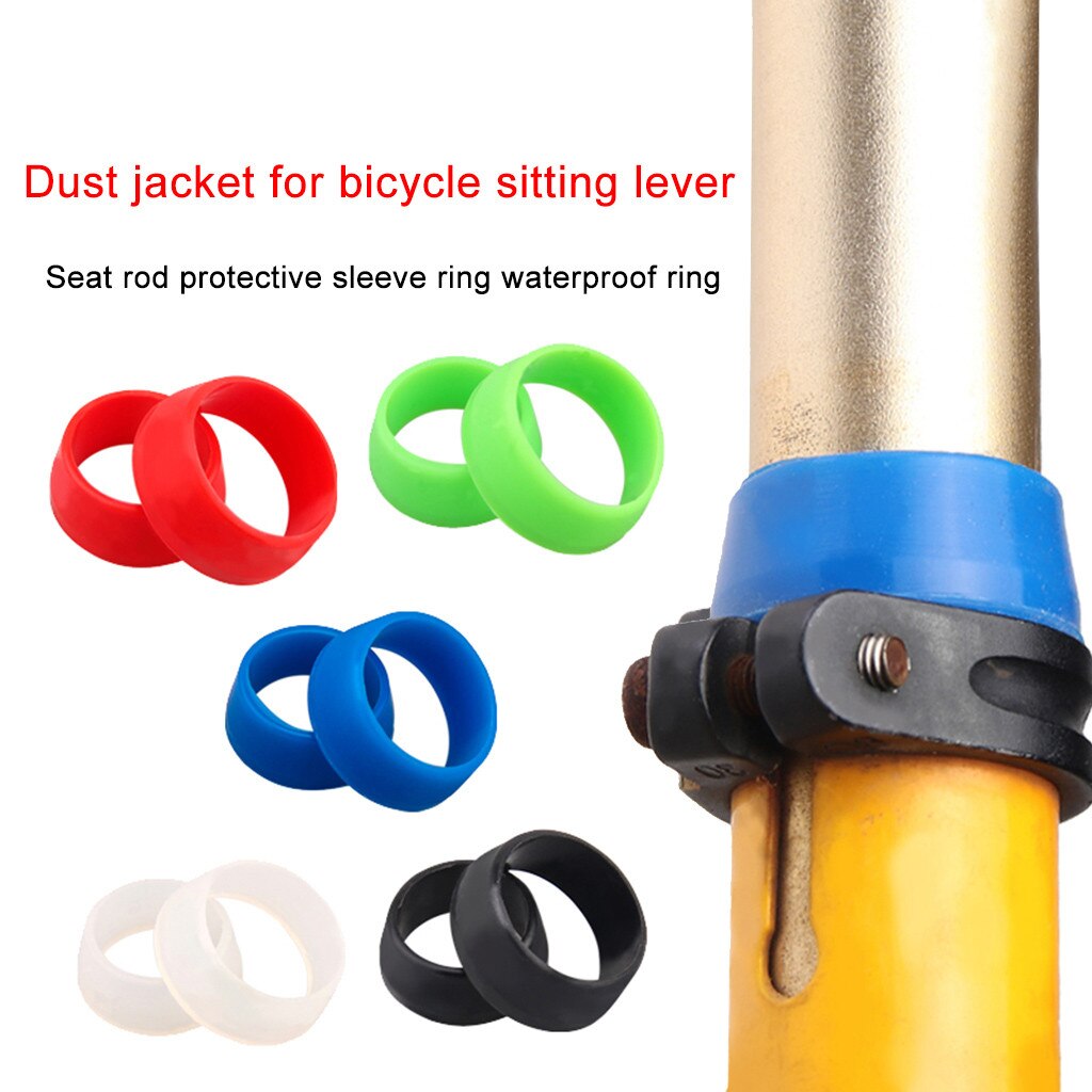 Mountainbike Zadelpen Rubber Ring Stofkap Fietsen Siliconen Waterdichte Bike Zadelpen Case Beschermende Fiets Accessoires