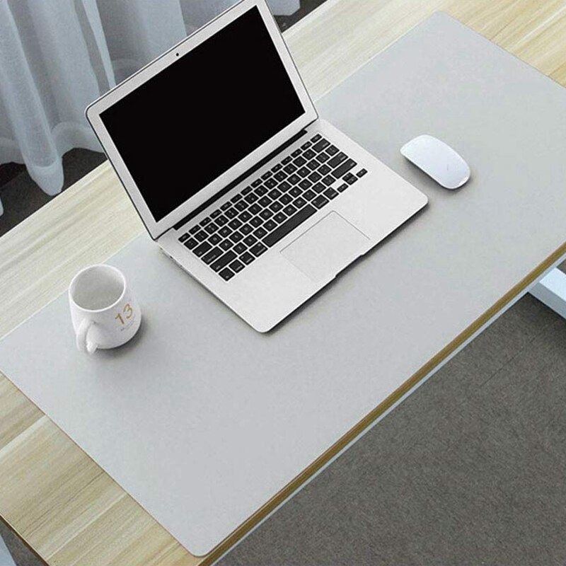Doorzichtige bureau-onderlegger, antislip, getextureerde, zachte pvc-schrijfmat - ronde randen bureau-beschermer