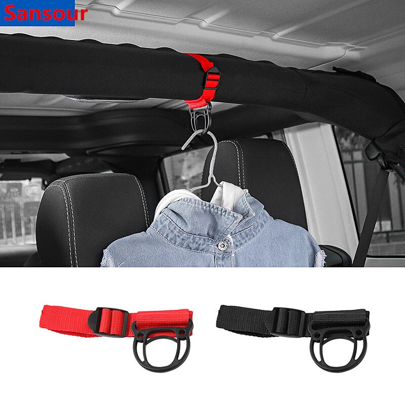 Sansour Car Coat Hanger for Jeep Gladiator JT + Car Coat Hook stand Accessories for Jeep Wrangler TJ JK JL 1997