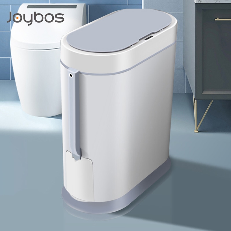 Joybos Smart Trash Can Sensor Automatic Wastebin Narrow Basket With Lid Electronic Smart bucket Dustbin Recycling for Bathroom