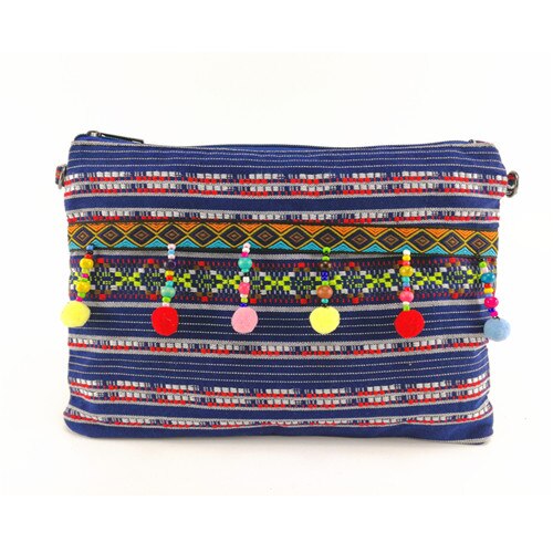 Di marca di Tela di Canapa delle donne borse fatto a mano Della Nappa Della Catena Della Frizione Borsa Boho borsa A Tracolla Vintage ▾ borse Crossbody: Figure 1