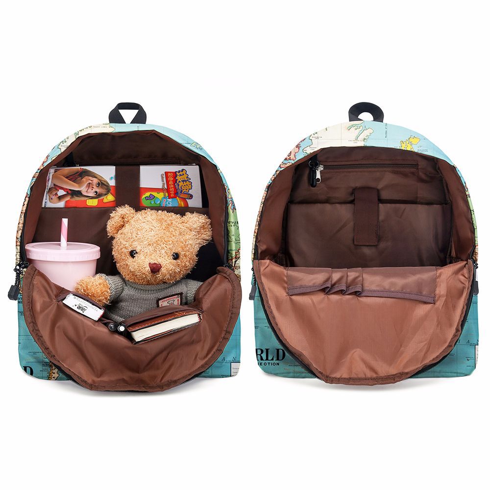 Europe and America map school bags for girls waterproof bookbag student children backpacks kids school backpack boys