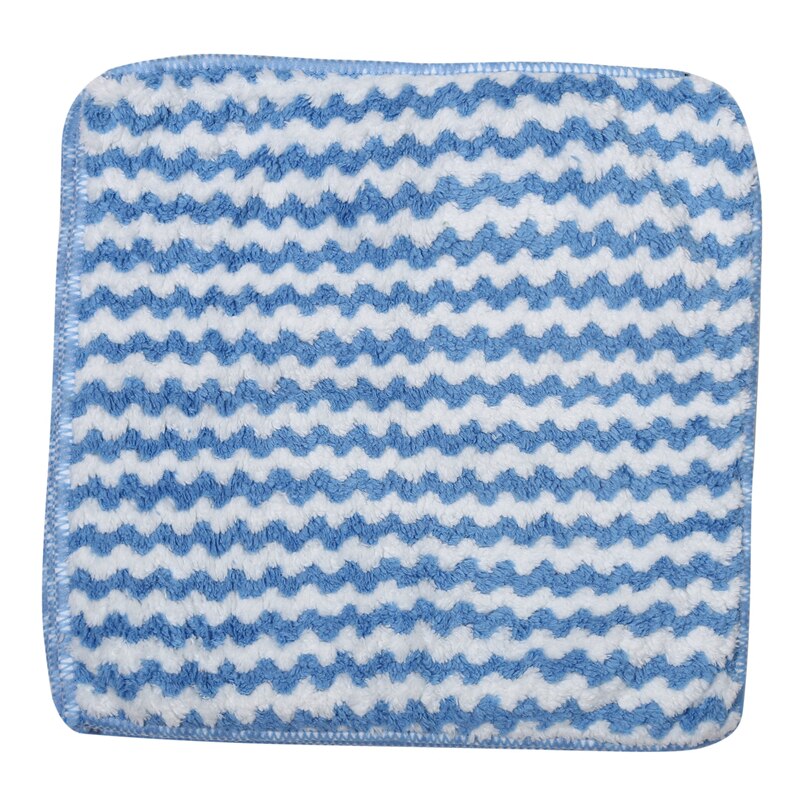 1/20Pcs Striped Flower Household Kitchen Towels Absorbent Thicker Microfiber Wipe Table Kitchen Cleaning Dish Washing Cloth