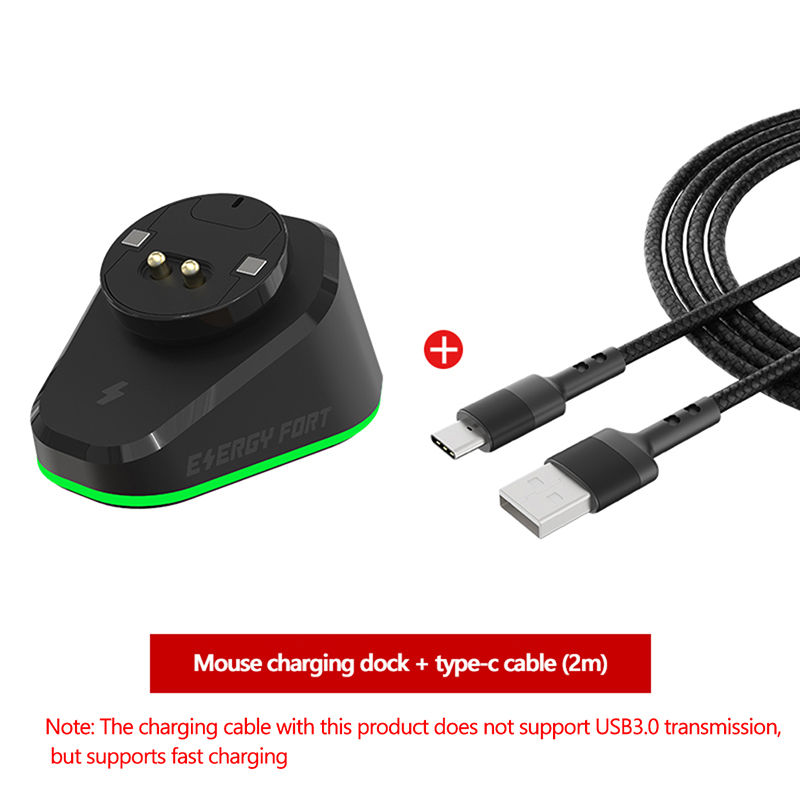 For Logitech G502 Wireless Gaming Mouse Charging Dock Magnet Contact Fast Charge Dual USB3.0 with RGB Breathing Light 2m Cable