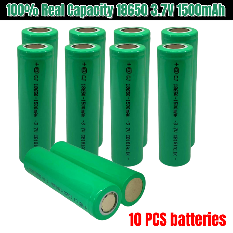 Capacity 3.7V 1500mAH 18650 Lithium Ion Rechargeable Battery, Suitable for Various Electronic Products: SKY BLUE