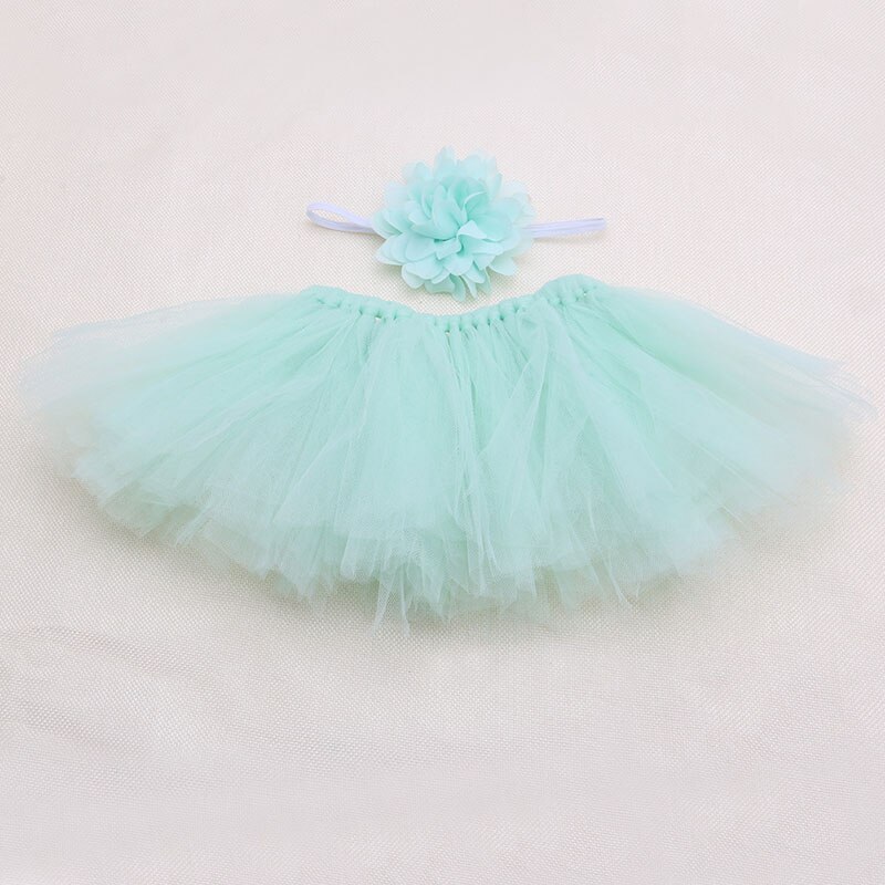 Leuke Peuter Pasgeboren Baby Meisje Tutu Rok &amp; Hoofdband Photo Prop Kostuum Outfit D5QA: 1