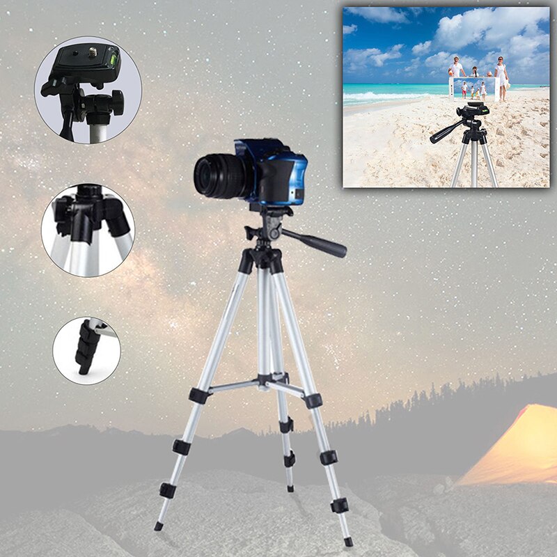 Aluminum Telescopic Camera Tripod Stand Holder For Digital Camera Camcorder Tripod For iPhone Samsung Smart Phone