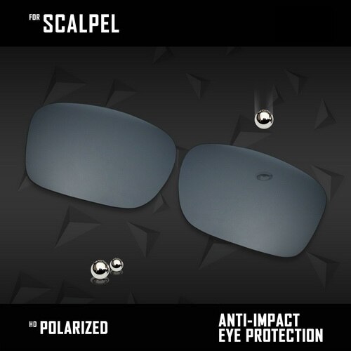 OOWLIT Lenses Replacements For Oakley Scalpel OO9195 Sunglasses Polarized - Multi Colors: Black Chrome