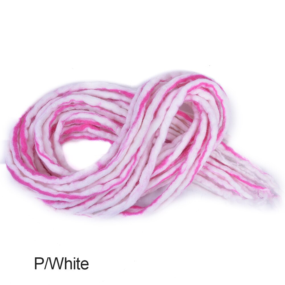 Syntetiske dreadlocks hæklet hår blødt uld dread locs håndlavet fletning hårextensions til afro kvinder mænd hiphop stil