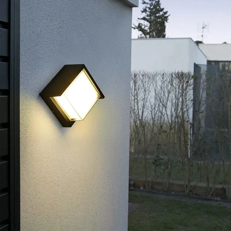 Balkong vanntett utendørs belysning veranda hage ledet vegglampe utvendig gjerde veranda fasade vegglampe gårdsplass trappedekor