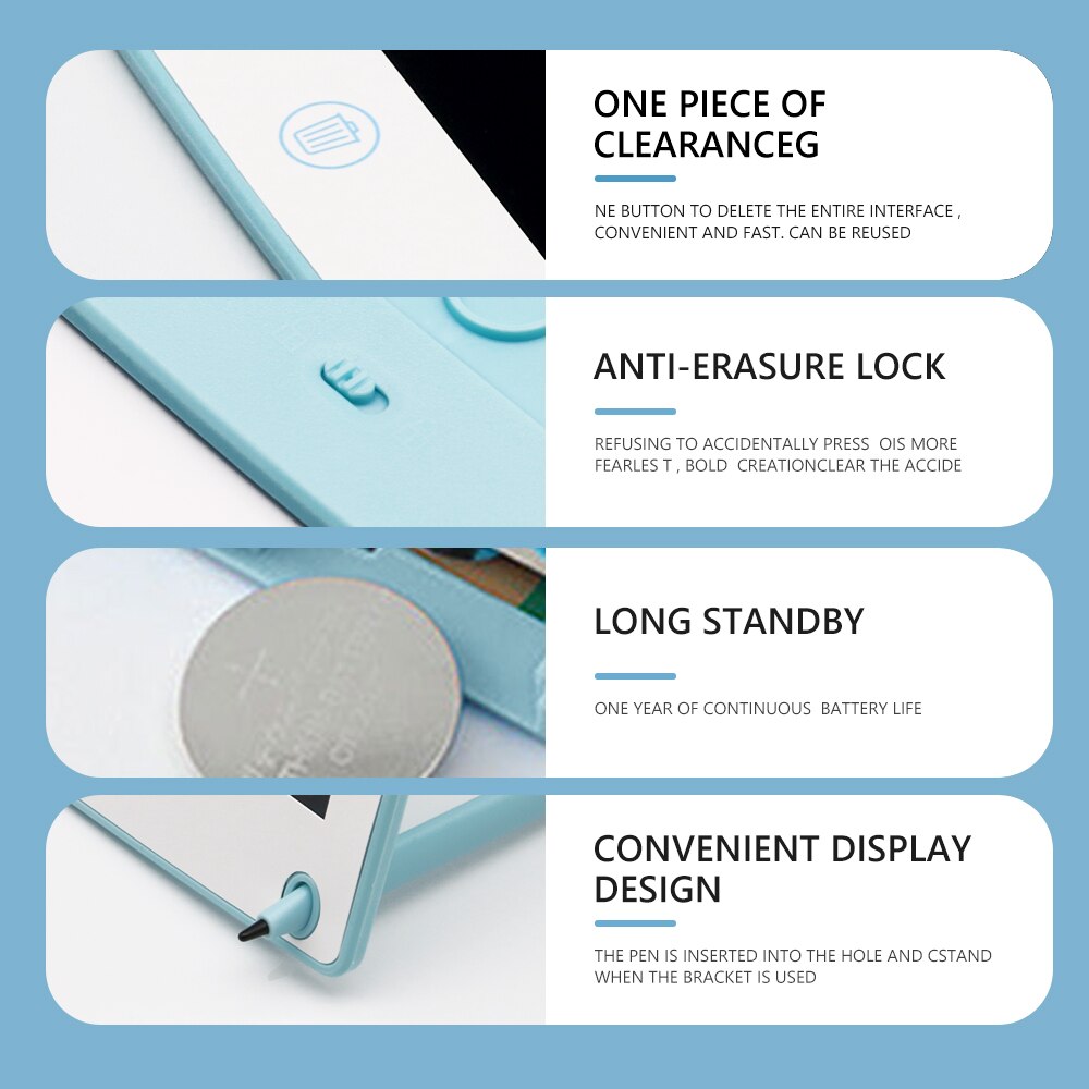 TISHRIC Lcd Writing Tablet Digital Drawing Tablet KIds Graphics Tablet Handwriting Pads Electronic Ultra-thin Graphic Board