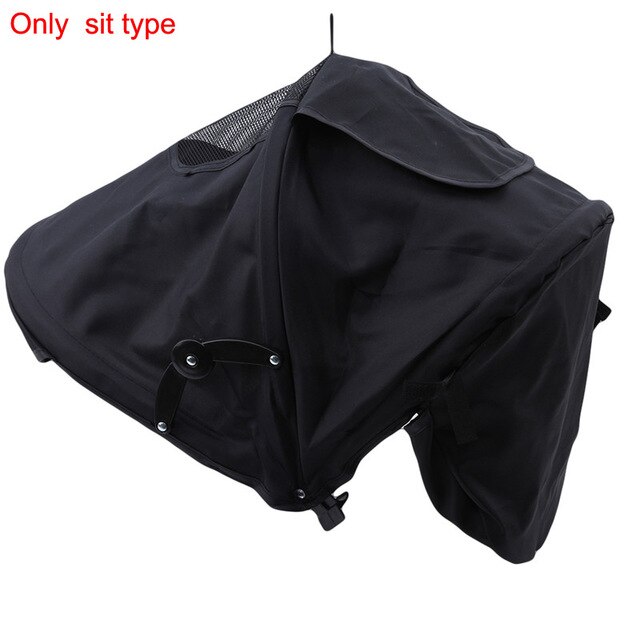 Parasol de protección para cochecito de bebé, cubierta de dosel, accesorios para cochecito de bebé, visera de coche, parasol: Negro