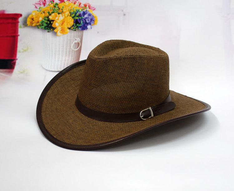 rubin vicky vest cowboy stråhatt til menn og kvinner jazzhatt utendørs sommerhatt: 5
