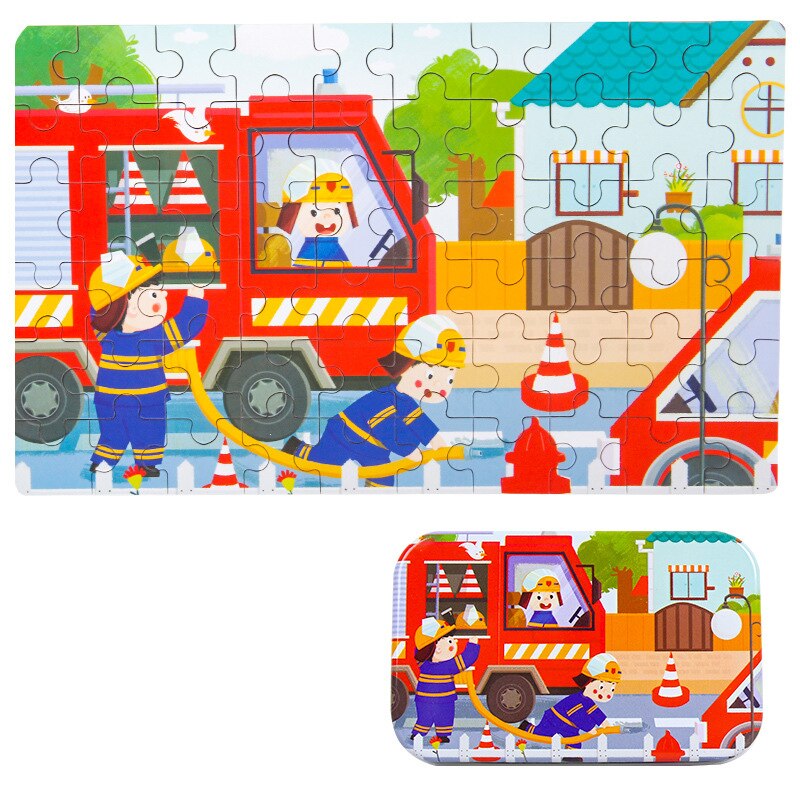 60 Stuks Houten Puzzel Speelgoed Voor Kinderen Cartoon Animal Jigsaw Kids Intelligent Entertainment Educatief Speelgoed Xmas: Color 2