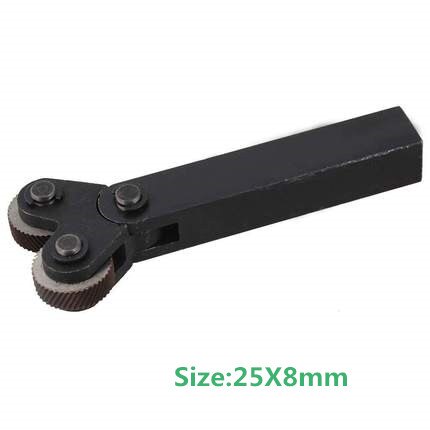 kit di utensili per zigrinatura a doppia ruota 7 pezzi 0.5mm 1mm 2mm impostato di zigrinature a passo lineare per ruote impostato di frese per tornio in acciaio