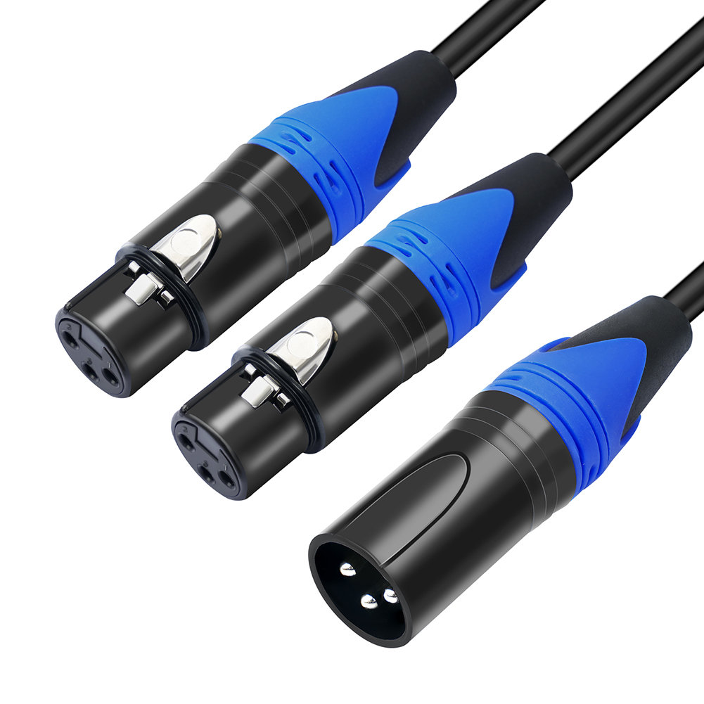 Cavo sdoppiatore XLR da 50 cm 1 XLR femmina a 2 XLR maschio Cavo sdoppiatore XLR Y Cavo sdoppiatore per microfono per miscelatore amplificatore