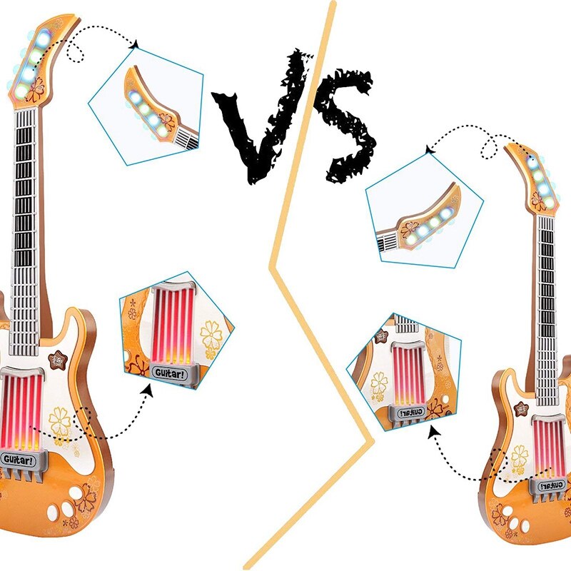 Bambini Chitarra per le Ragazze Dei Ragazzi, I Bambini Del Giocattolo Della Chitarra, Arancione Chitarra Strumenti Musicali Regalo Di Compleanno Favore di Partito per I Bambini