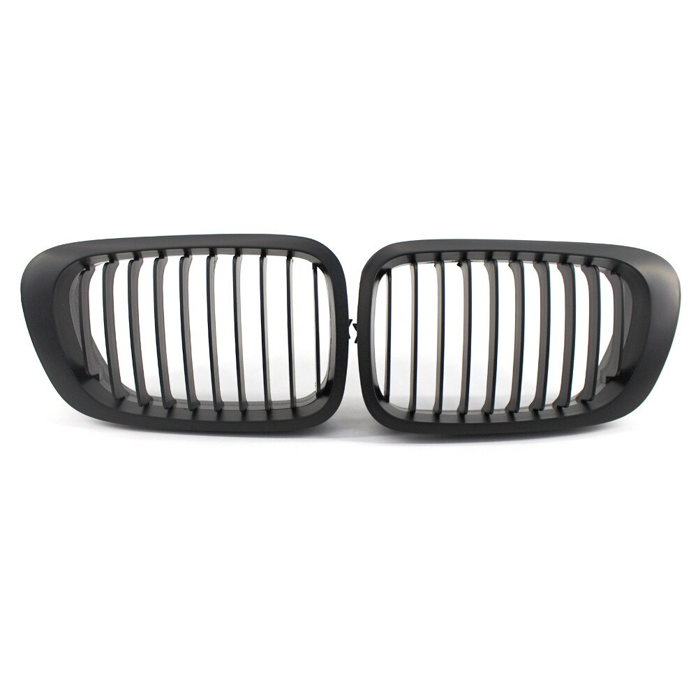 1 par de rejilla frontal estilo negro brillante M para BMW 3 Series E46 1998 1999 2000 2001 4 puertas 323 325 accesorios para automóviles: Matte Black