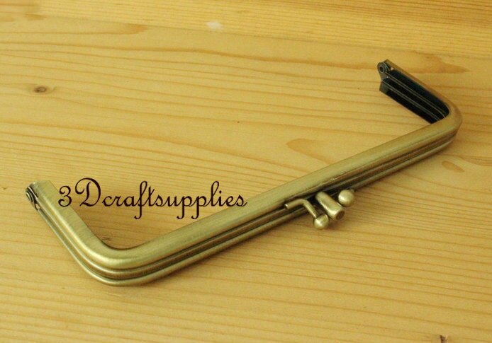 Metalen purse frame lijm op sluiting clip anti messing 6 1/2 inch X 2 1/4 inch Y42