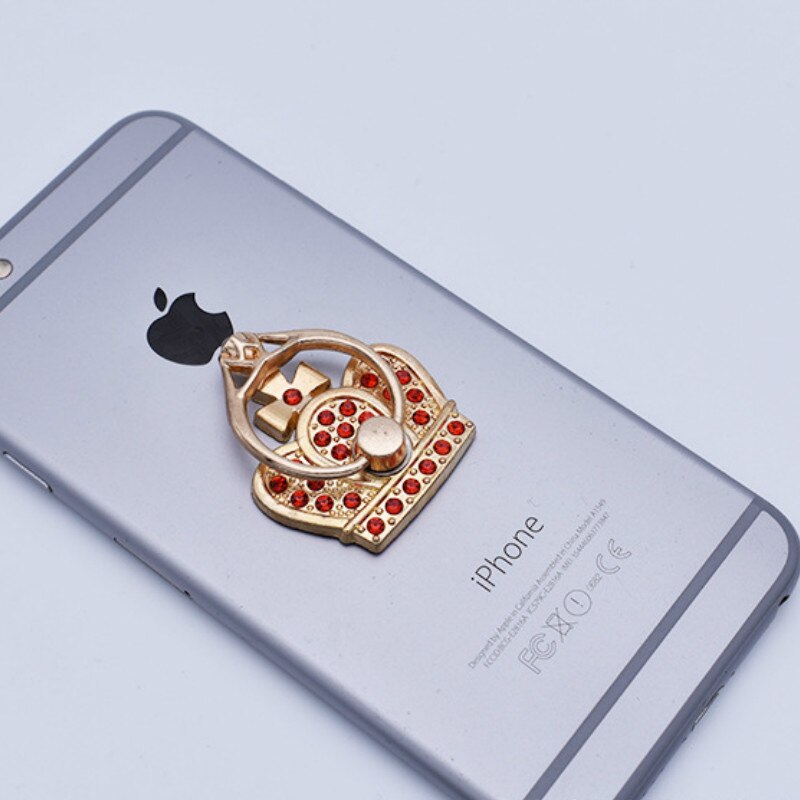 Crown Mobile Phone Bracket Ring Buckle Ring Ring Back Bracket Mobile Phone Support Mobile Phone Bracket: Red