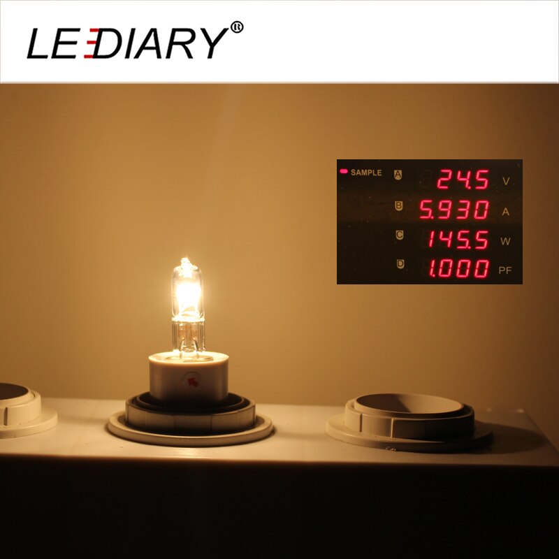 LEDIARY 5PCS Halogen Bulb GY6.35 24V 150W Clear Glass Tungsten Lamps Dimmable Clear Each Bulb With An Inner Box