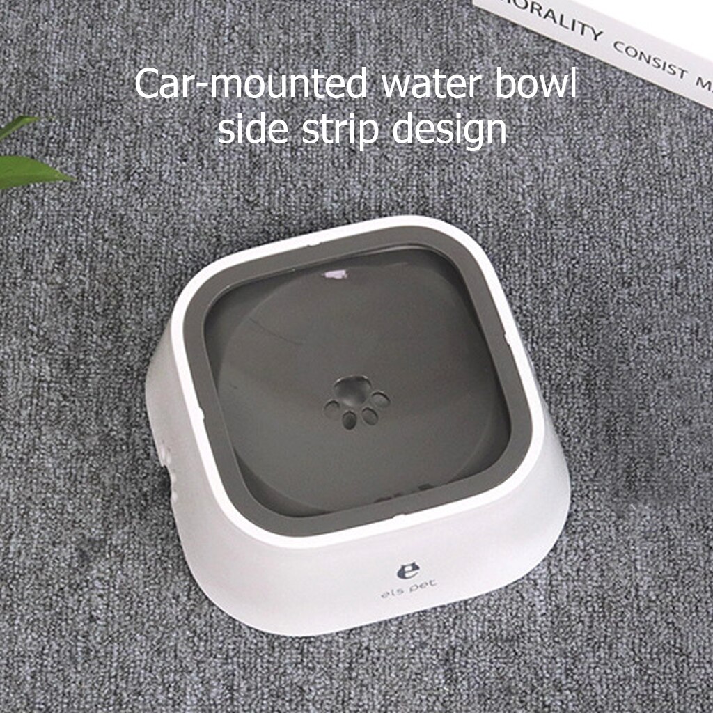 Hund drikkevand skål 1.5l flydende ikke-befugtende mund katte skål uden spild drikkevand dispenser abs plast hund skål