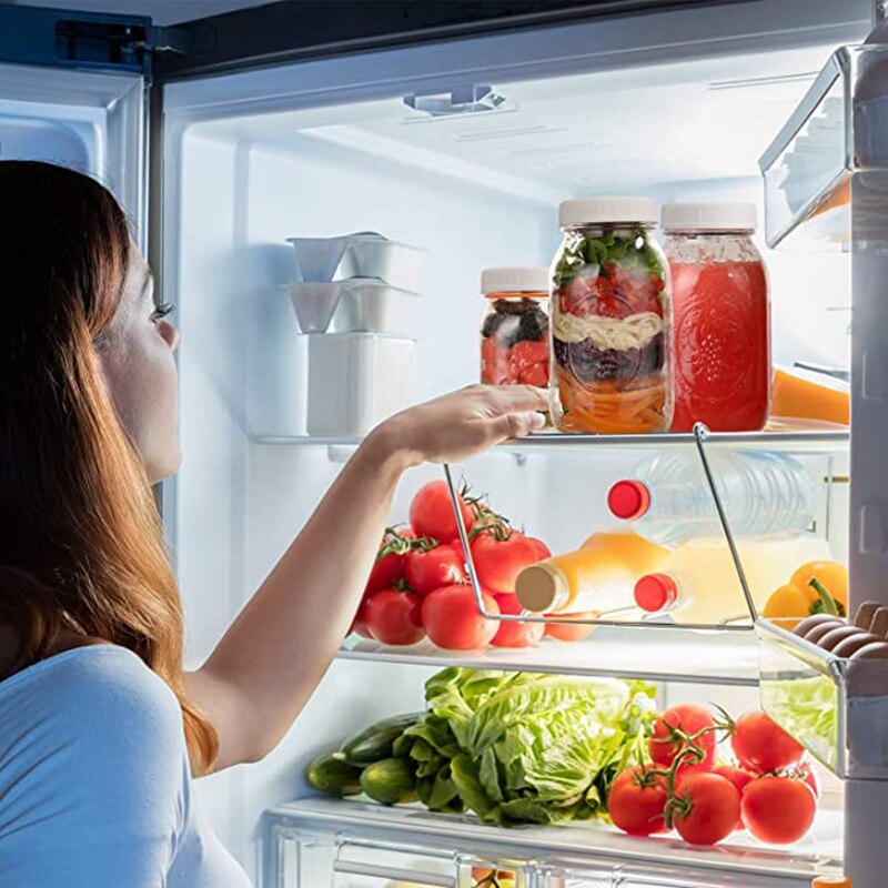 18 Pack Plastic Regular Mouth Mason Jar Lids For Ball, Kerr And More - Food Grade White Plastic Storage Caps