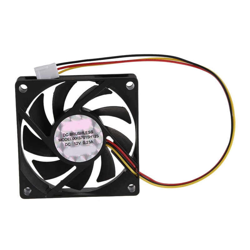 70X70mm 12V 3-Pin PC Computer Case CPU DC Brushless Cooler Cooling Fan Black With Internal 12V 3 Pin CPU Fan Cooler Fan