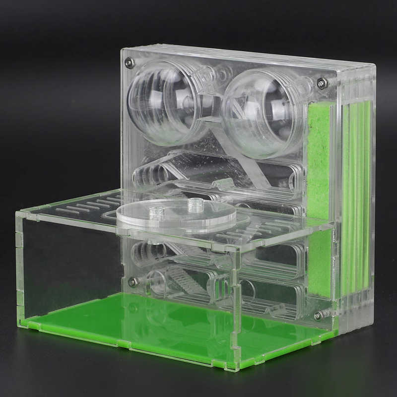 Insects Box ant farm Transparent Acrylic Ant Breeding Box Watching Feeding Moisturizing Ants Case B Type Reptiles Living Box