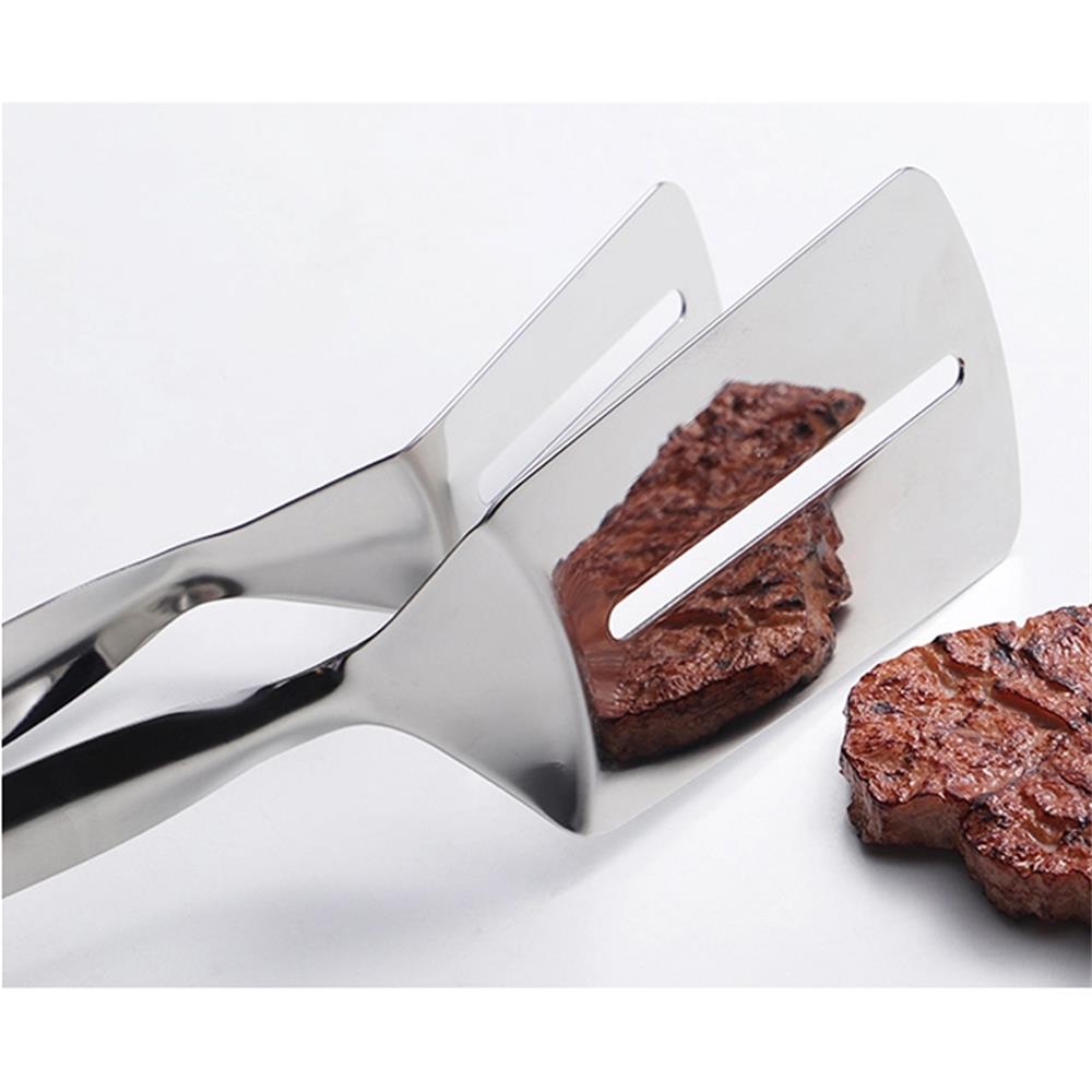 Edelstahl Braten Schaufel Clip Multifunktionale Steak BBQ Zange Braten Fisch Spachtel Clip Haushalt Küche Werkzeug Brot Clip