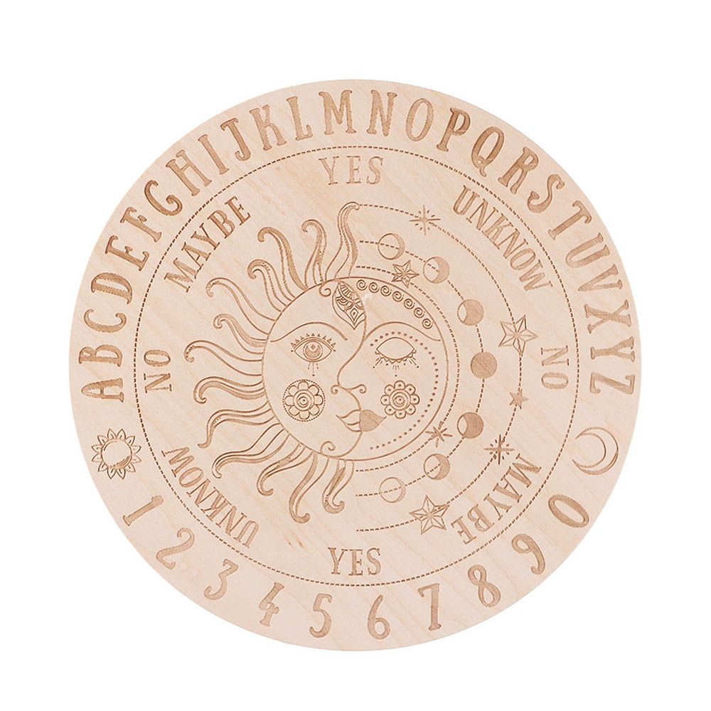 2022 Bloem Van Leven Vorm Houten Slinger Board Maken Heilige Geometrie Ornament Met Sterren Zon En Maan Handgemaakte Onderzetters: Style 1-White 25cm