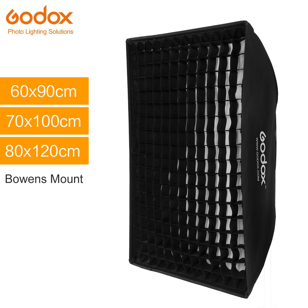 Godox 60X90cm 70X100cm 80X120cm Portable Rectangular Honeycomb Grid Softbox soft box with Bowens Mount for Studio Flash
