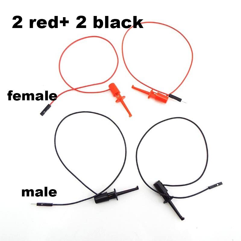 Probe Test Clamp Line Kit Hook Clip for Electronic Testing Grabber Round Crocodile Electric Logic Analyzer Cable Gripper: type 2-set