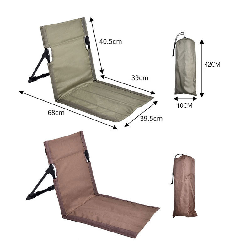 1pc foldbare campingstole udendørs have park enkelt doven stol ryglæn hynde picnic camping foldbar rygstol strandstole