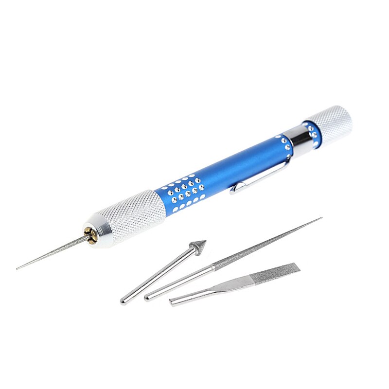 4 in 1 Diamond Grit Sharpener Needle File Set Files For Metal Glass Stone Jewelry Wood Carving Hand Tool