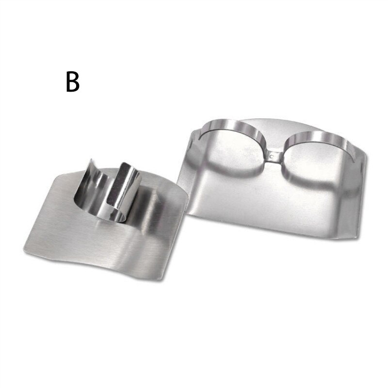 2PCS Stainless Steel Finger Guard Finger Hand Cut Hand Protector Knife Cut Finger Protection Tool Kitchen Knives & Accessories: army green