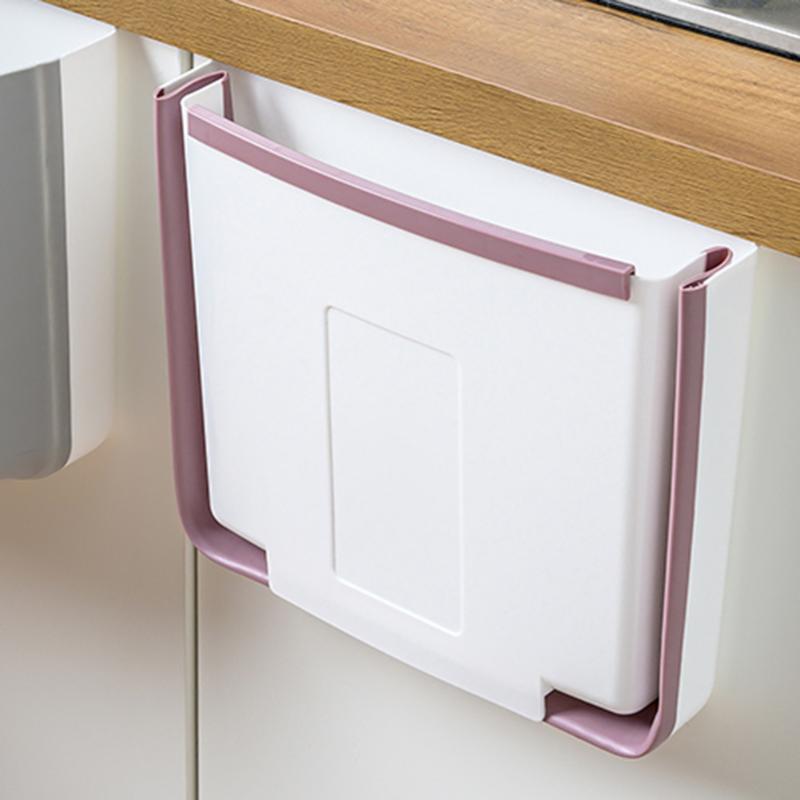 Folding Dustbin Kitchen Cabinet Door Hanging Dustbin Toilet Toilet Garbage Collection Hanging in Kitchen Door Cabinet Door