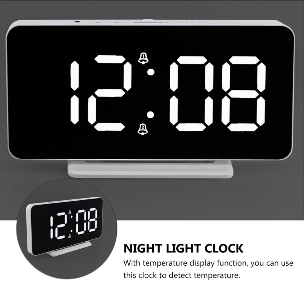 Multifunctional LED Display Digital Alarm Clock Modern Temperature Clock
