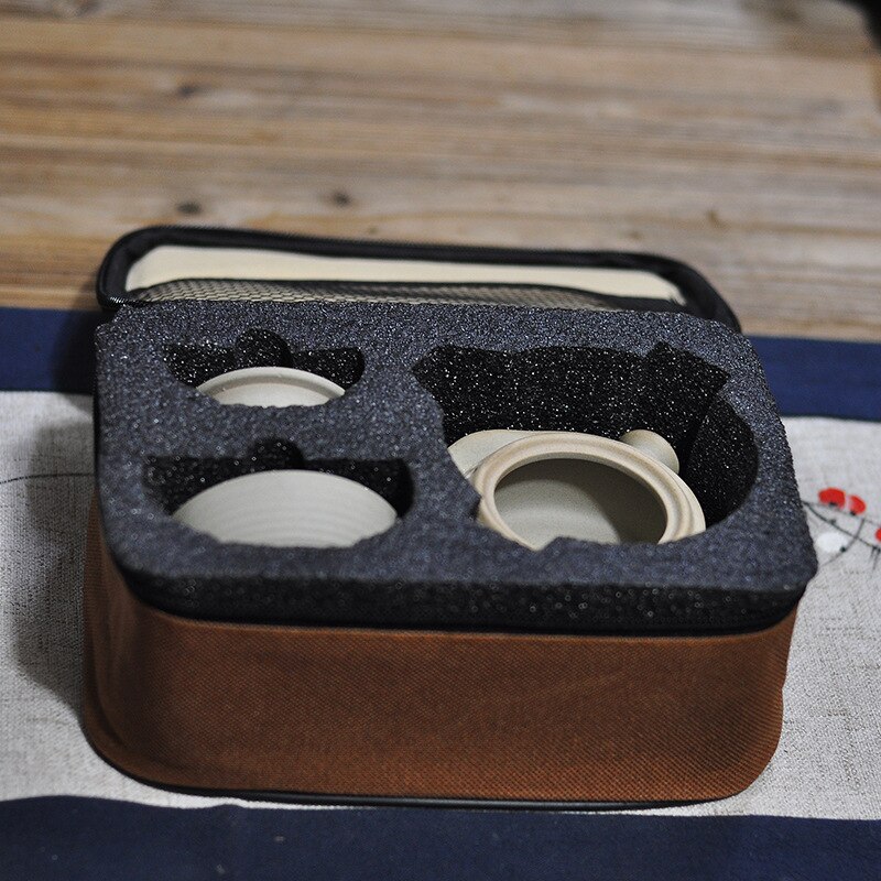 Mcj travel tea set gaiwan tea set porslin kung fu tea set tepott och kopp set keramiskt te set: C